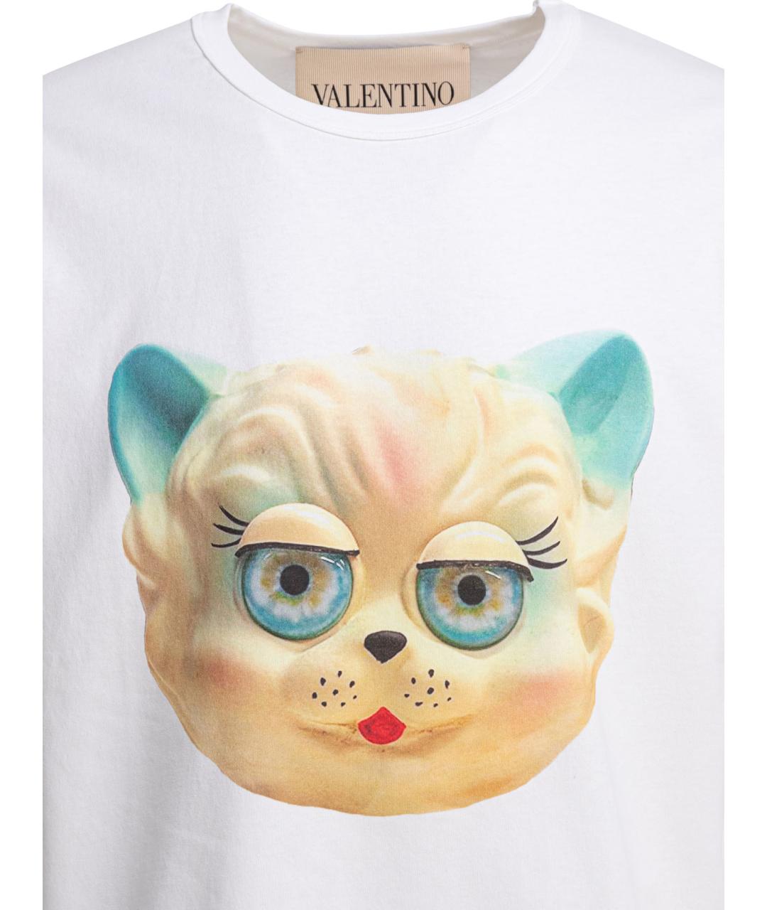 VALENTINO Белая хлопковая футболка, фото 3