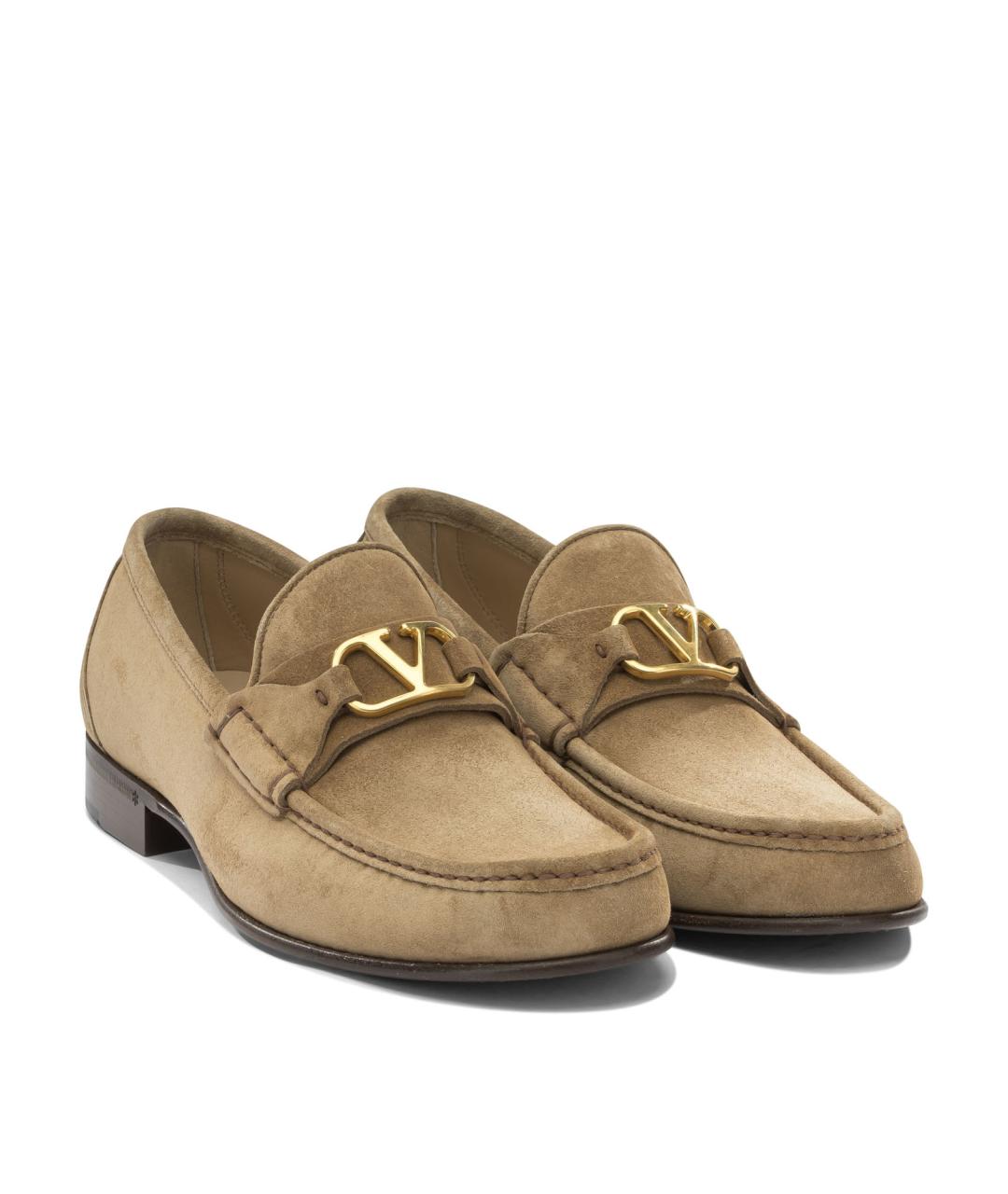 VALENTINO Коричневые кожаные лоферы, фото 2