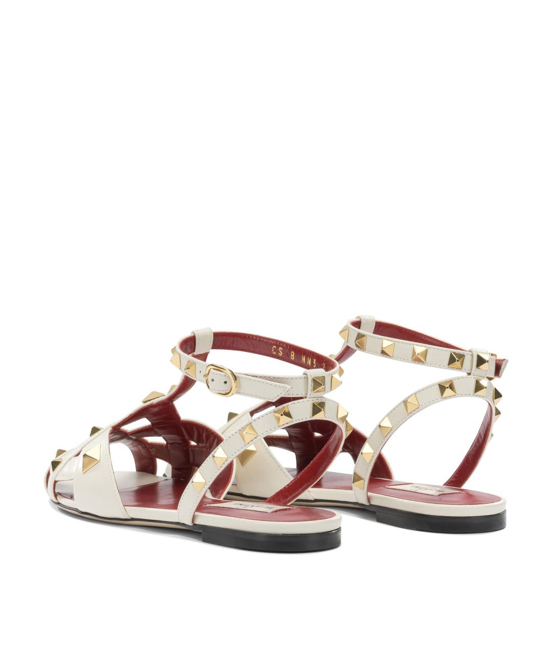 VALENTINO Белые кожаные сандалии, фото 4