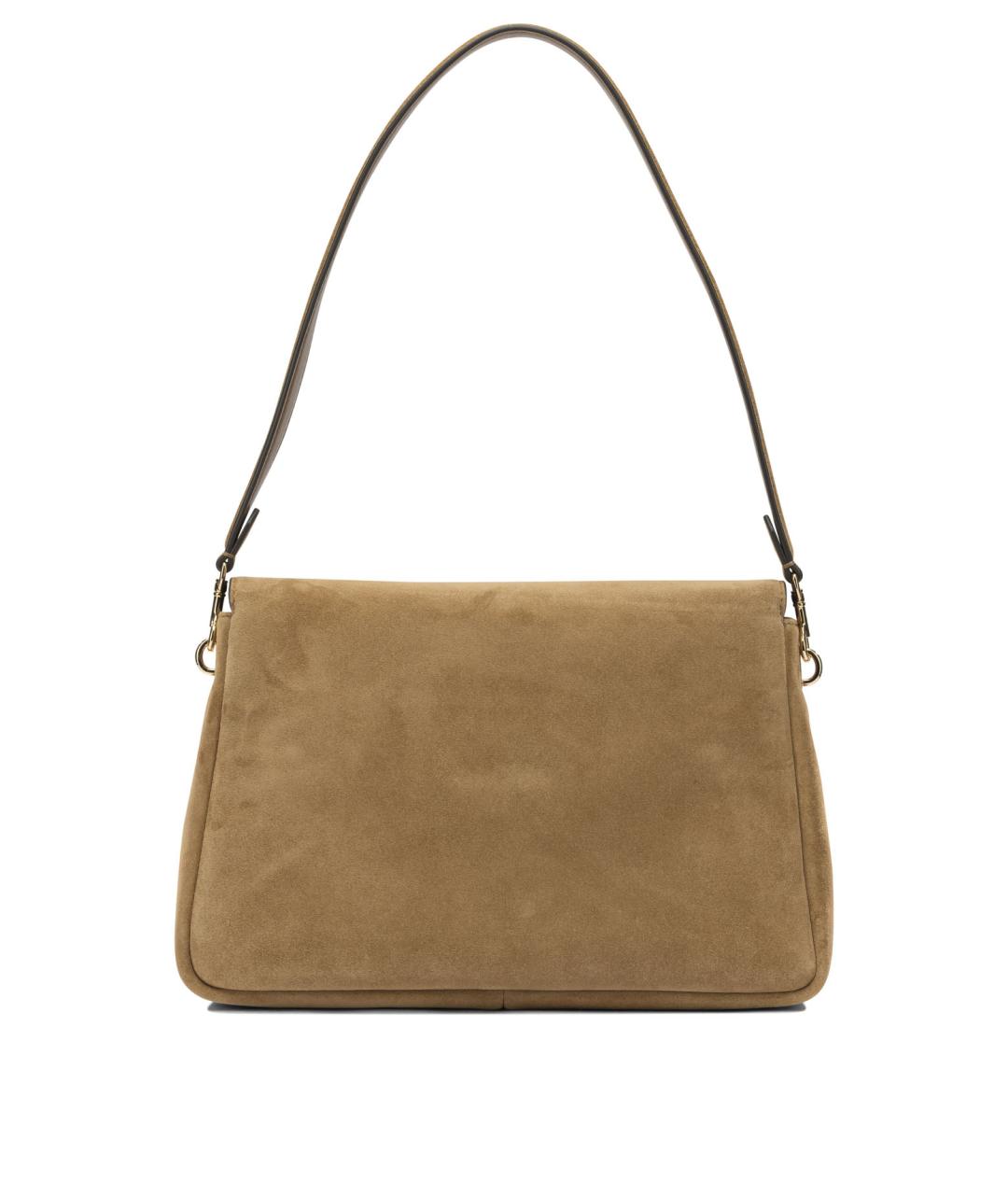 TORY BURCH Коричневая замшевая сумка через плечо, фото 3