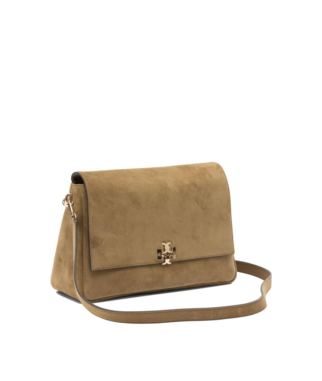 TORY BURCH Коричневая замшевая сумка через плечо, фото 2