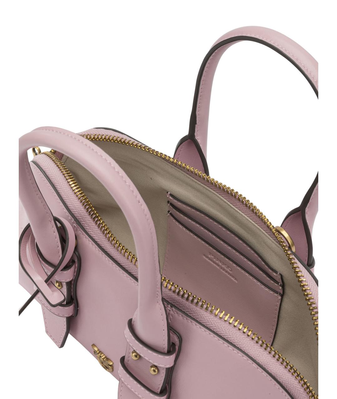 PINKO Розовая кожаная сумка через плечо, фото 5