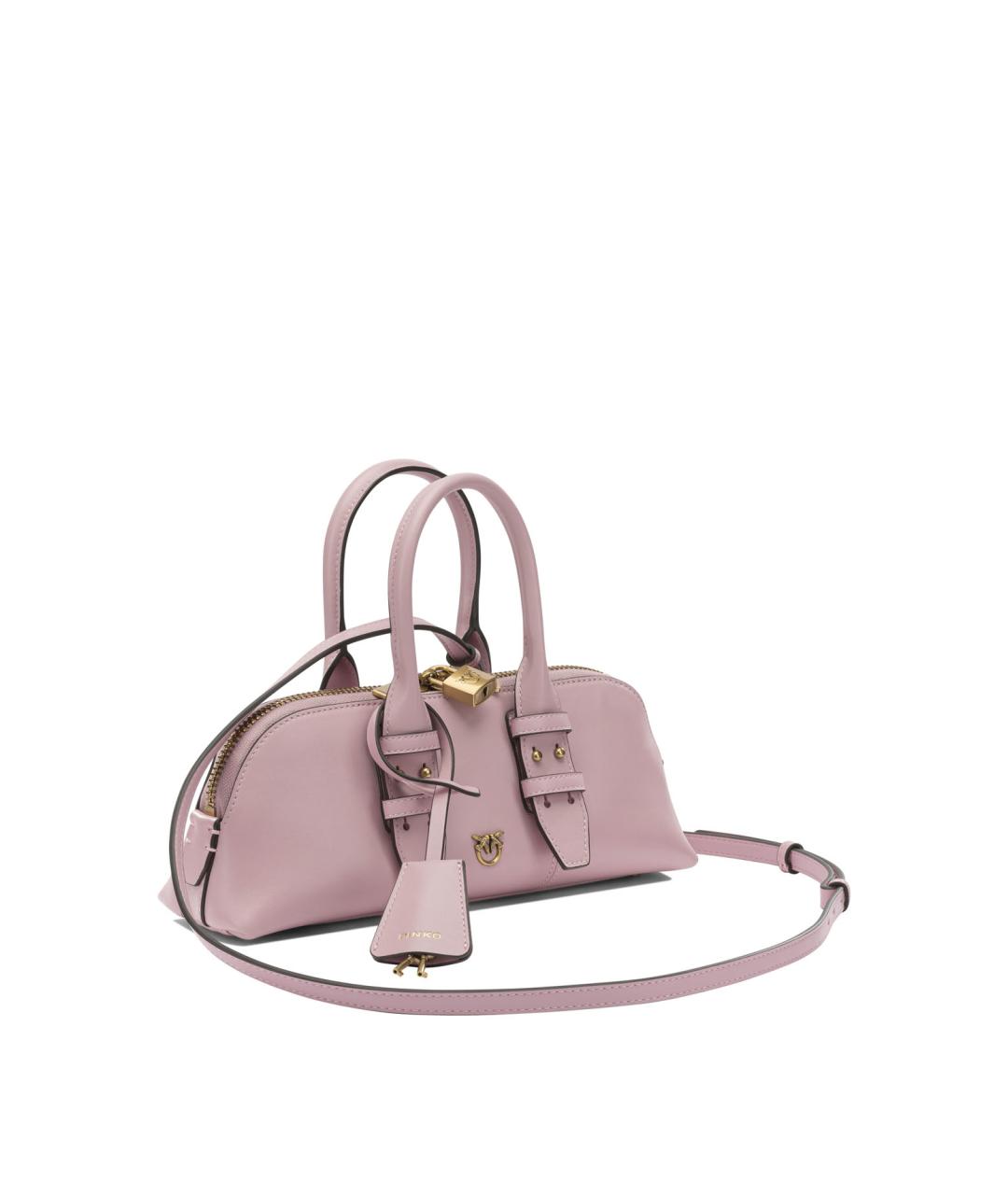 PINKO Розовая кожаная сумка через плечо, фото 2