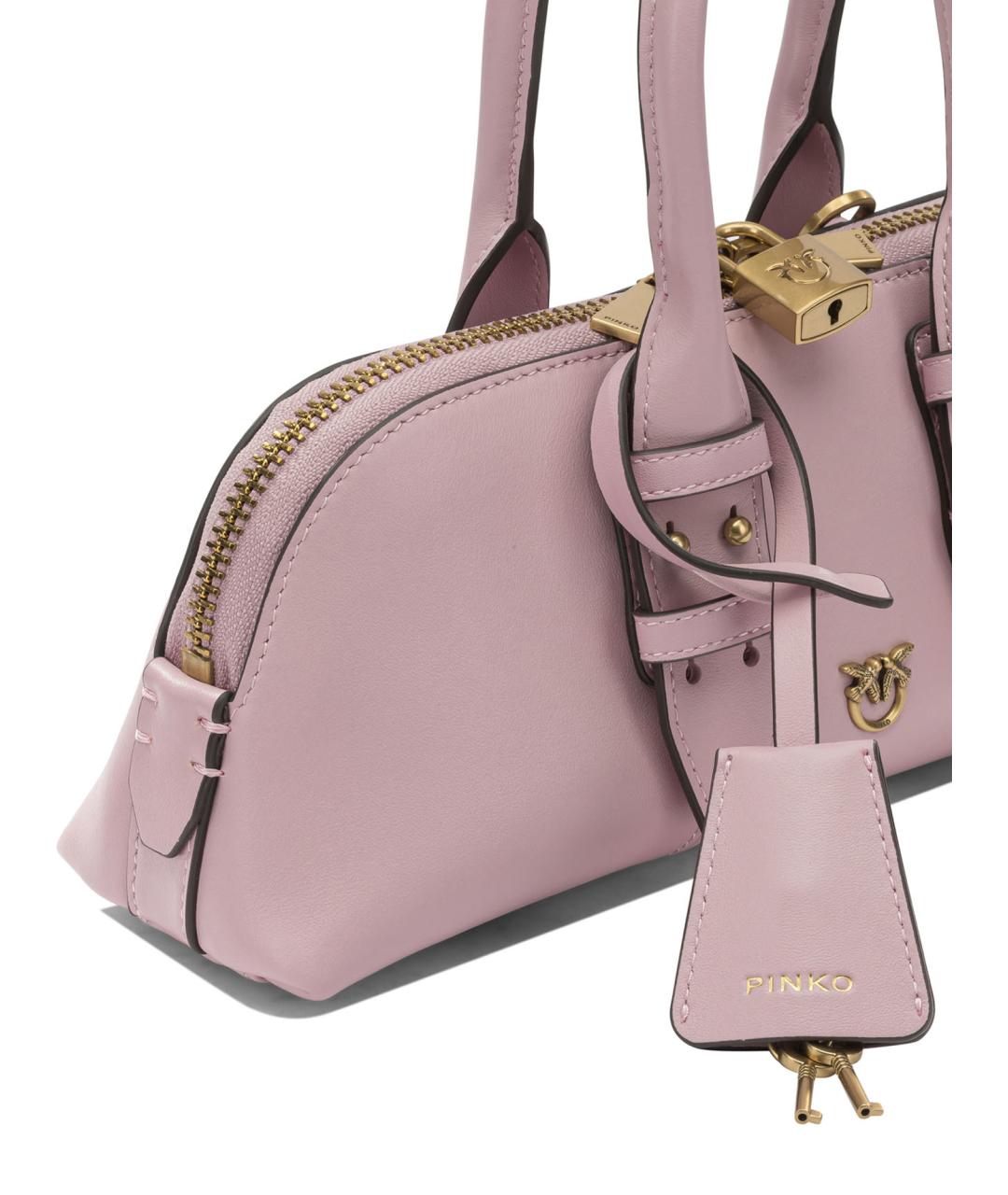 PINKO Розовая кожаная сумка через плечо, фото 4