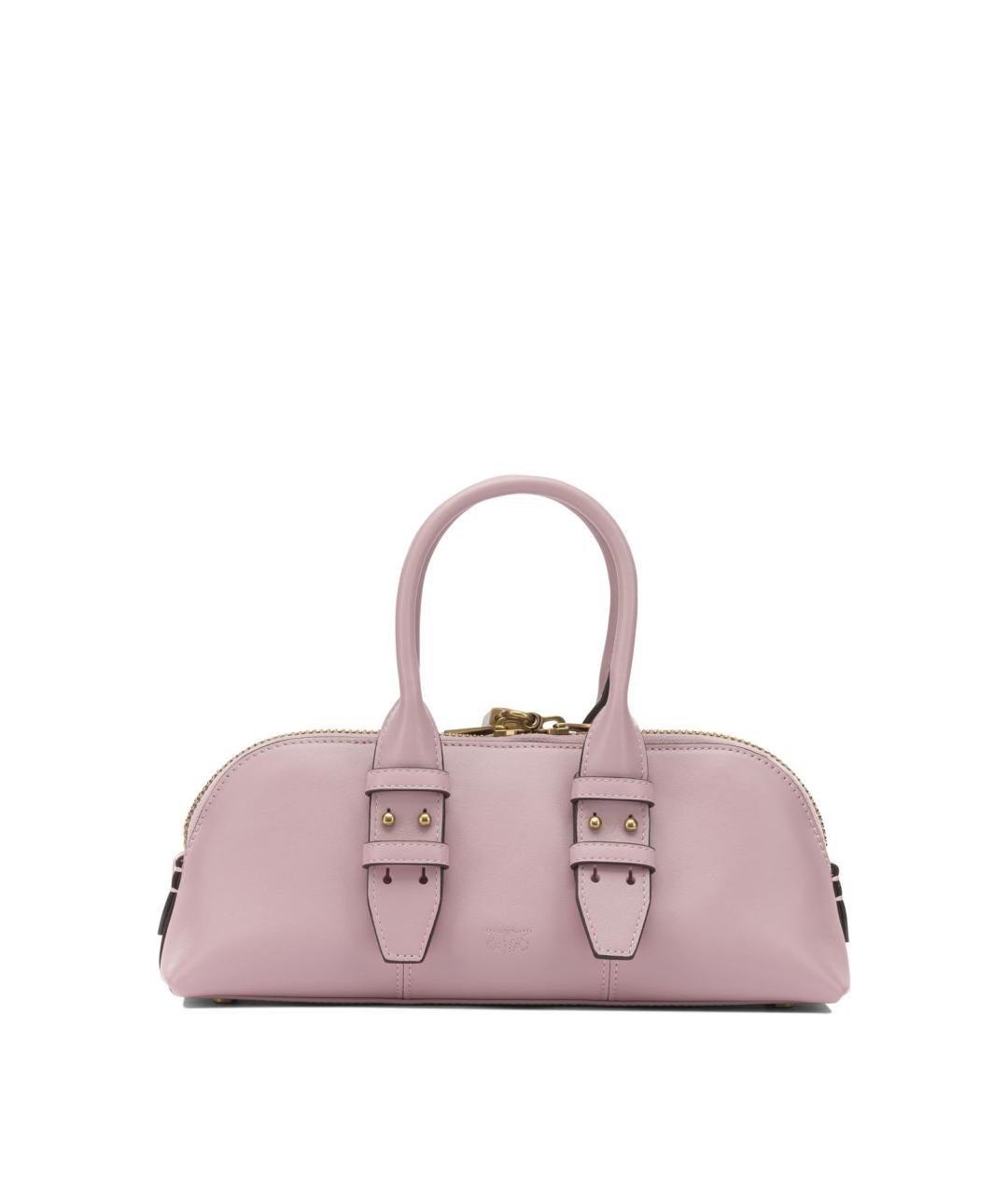 PINKO Розовая кожаная сумка через плечо, фото 3