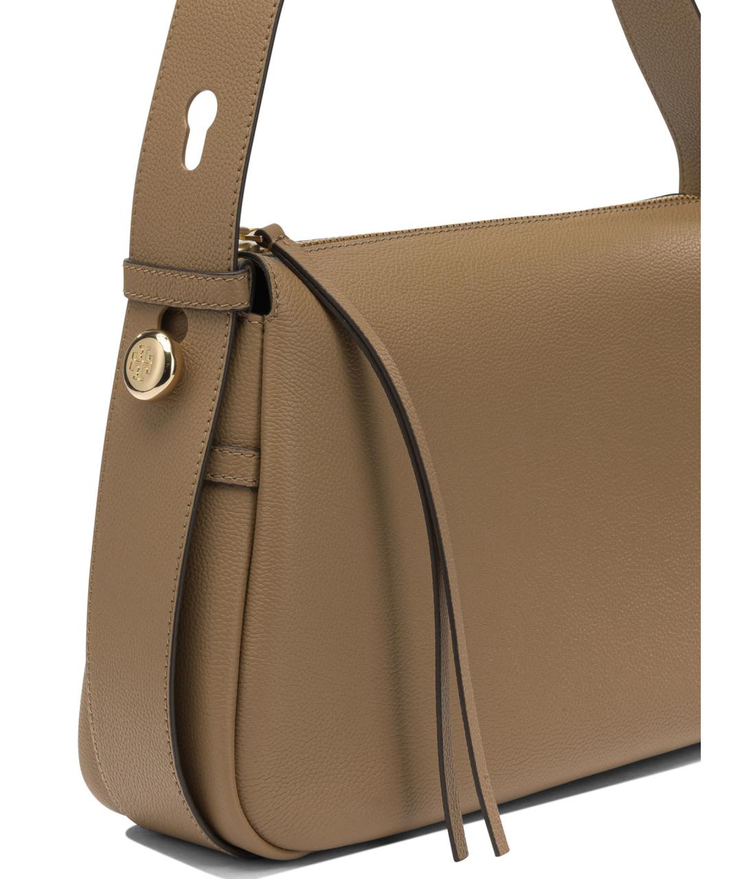 TORY BURCH Коричневая кожаная сумка через плечо, фото 4