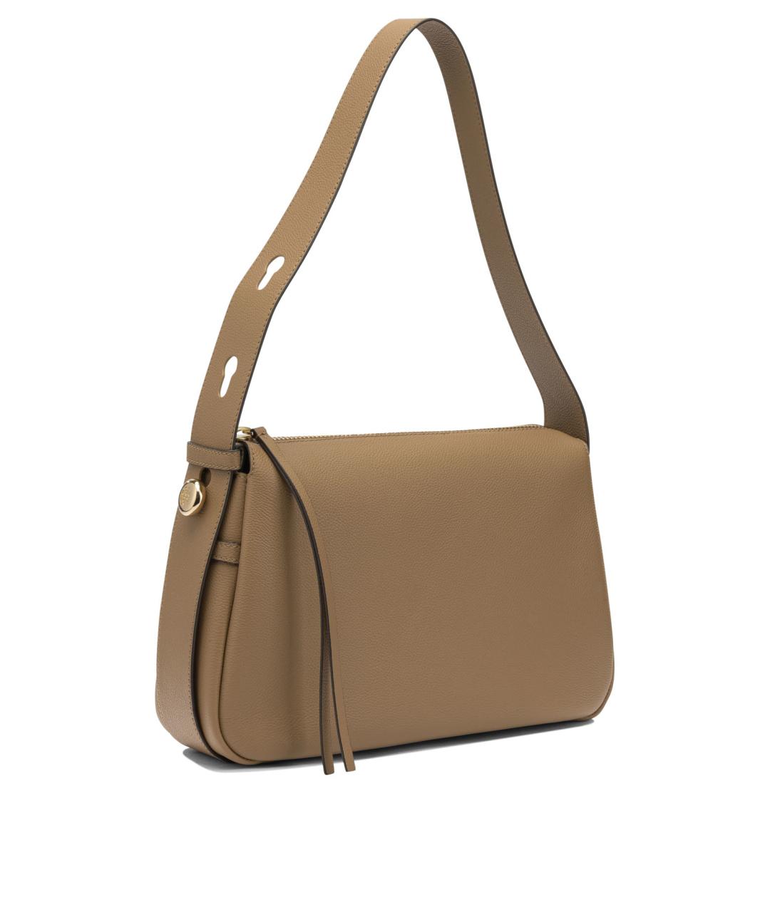 TORY BURCH Коричневая кожаная сумка через плечо, фото 2