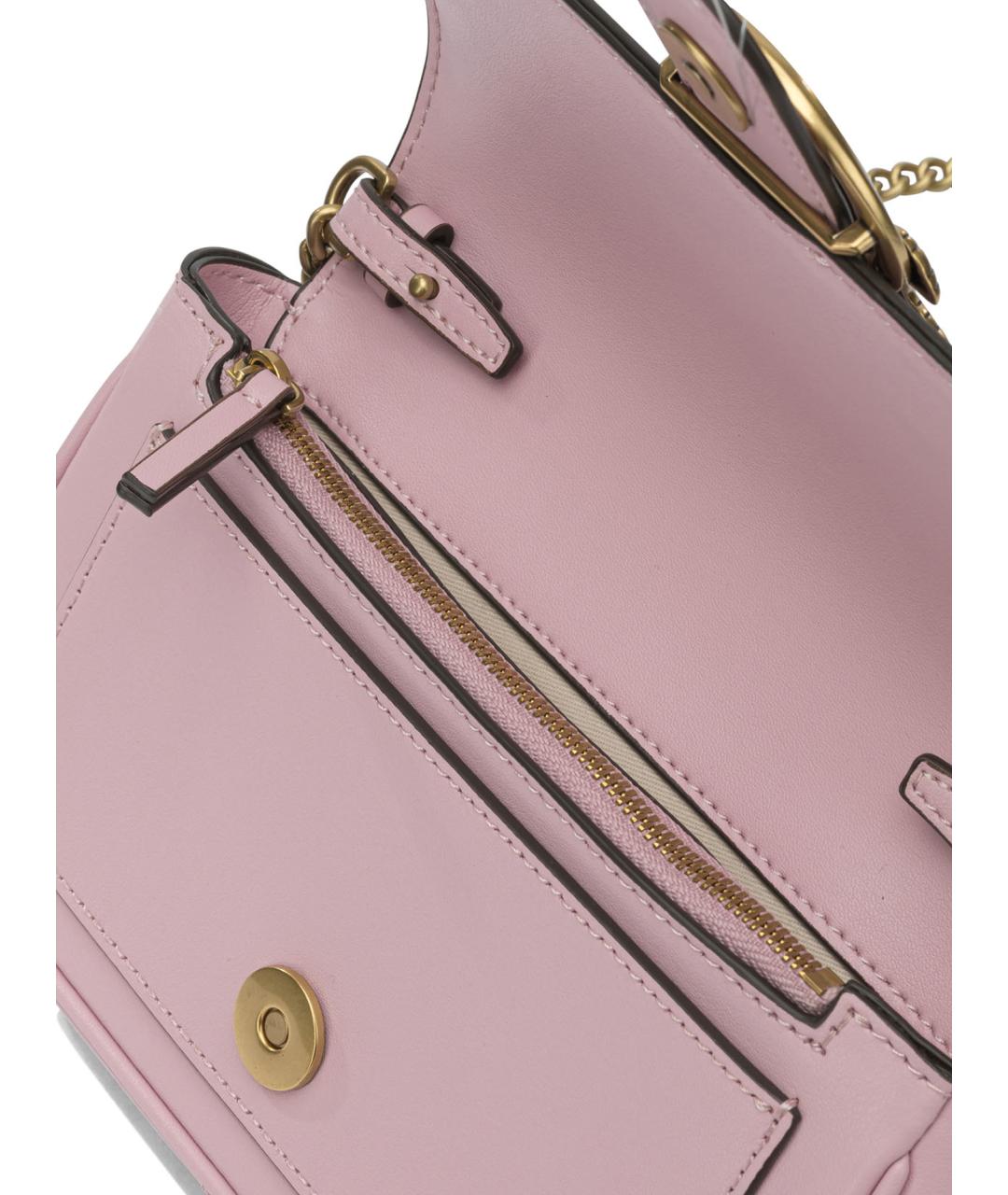 PINKO Розовая кожаная сумка через плечо, фото 5