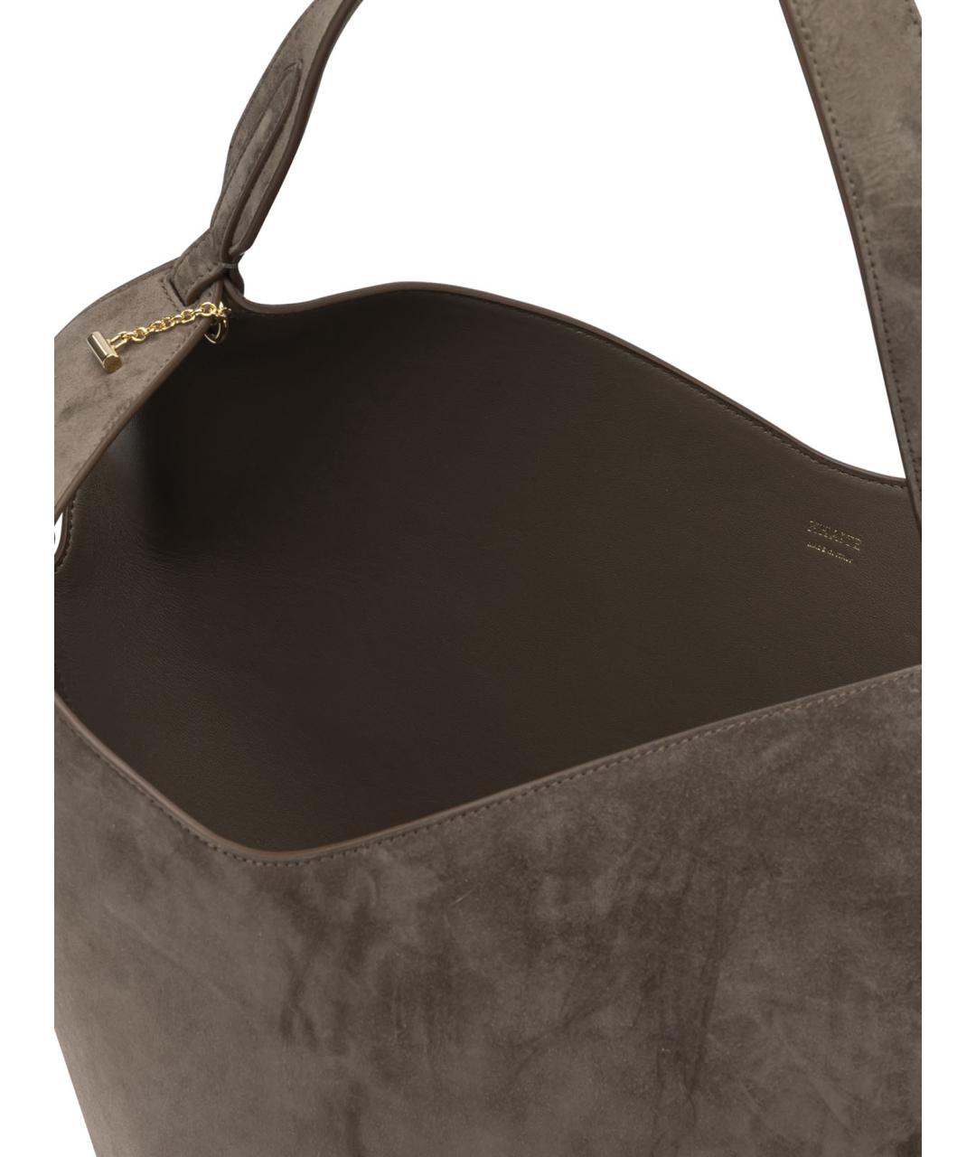 KHAITE Коричневая замшевая сумка через плечо, фото 5