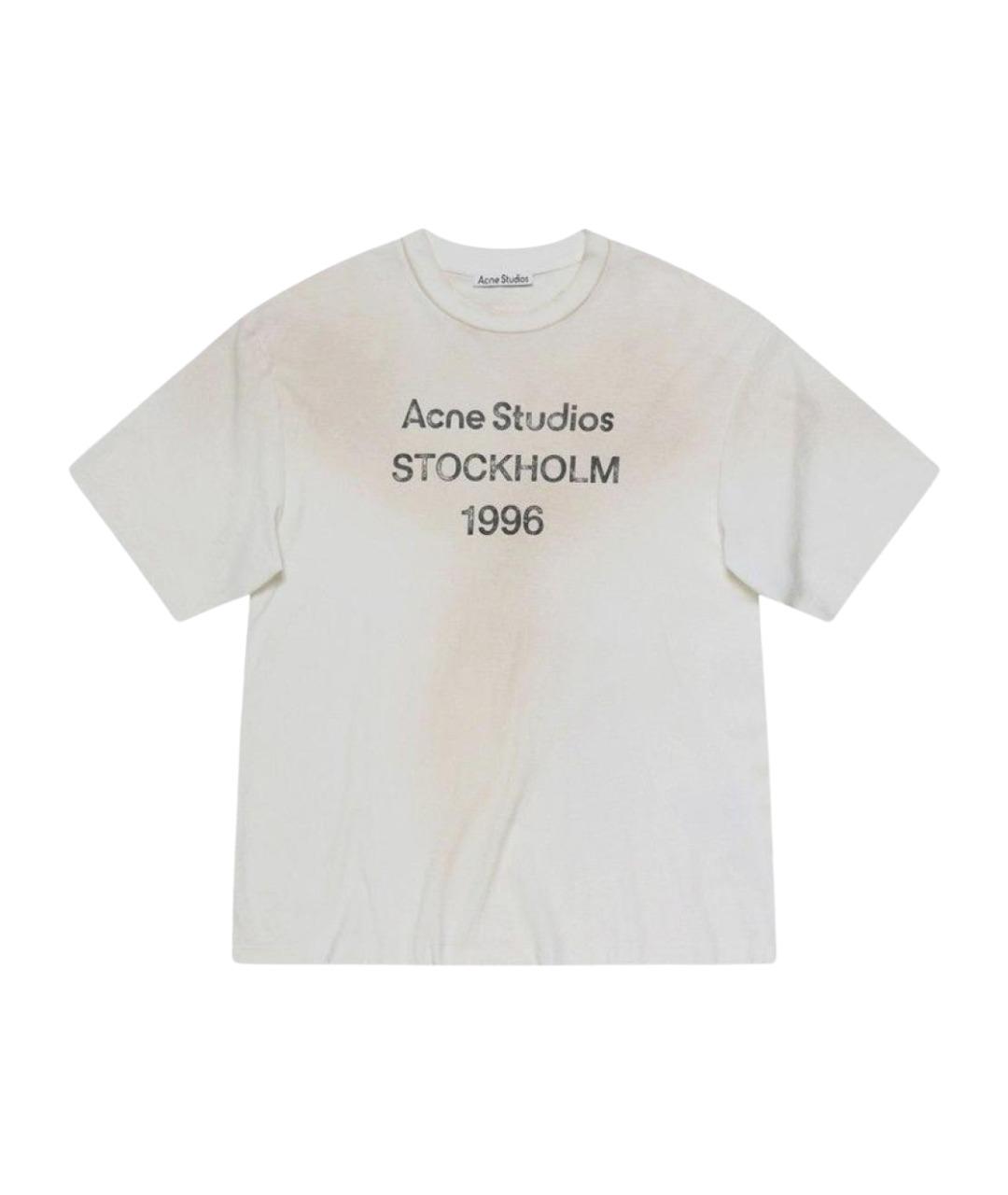 ACNE STUDIOS Белая хлопковая футболка, фото 1