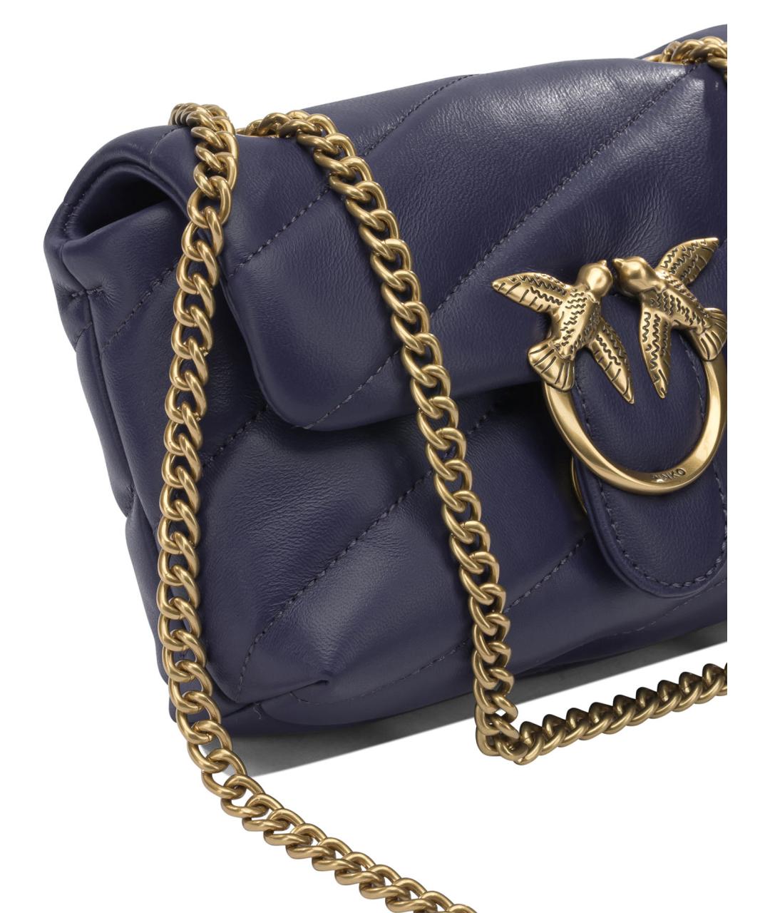 PINKO Фиолетовая кожаная сумка через плечо, фото 4