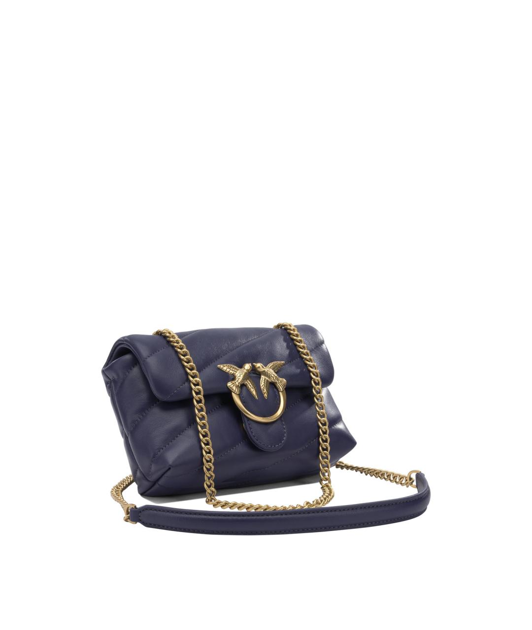 PINKO Фиолетовая кожаная сумка через плечо, фото 2