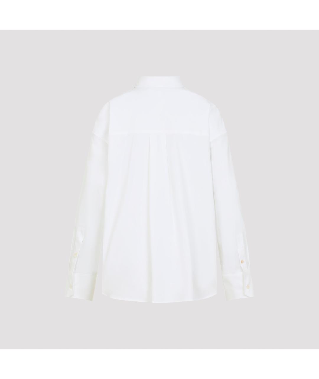 'S MAX MARA Белая хлопковая рубашка, фото 2