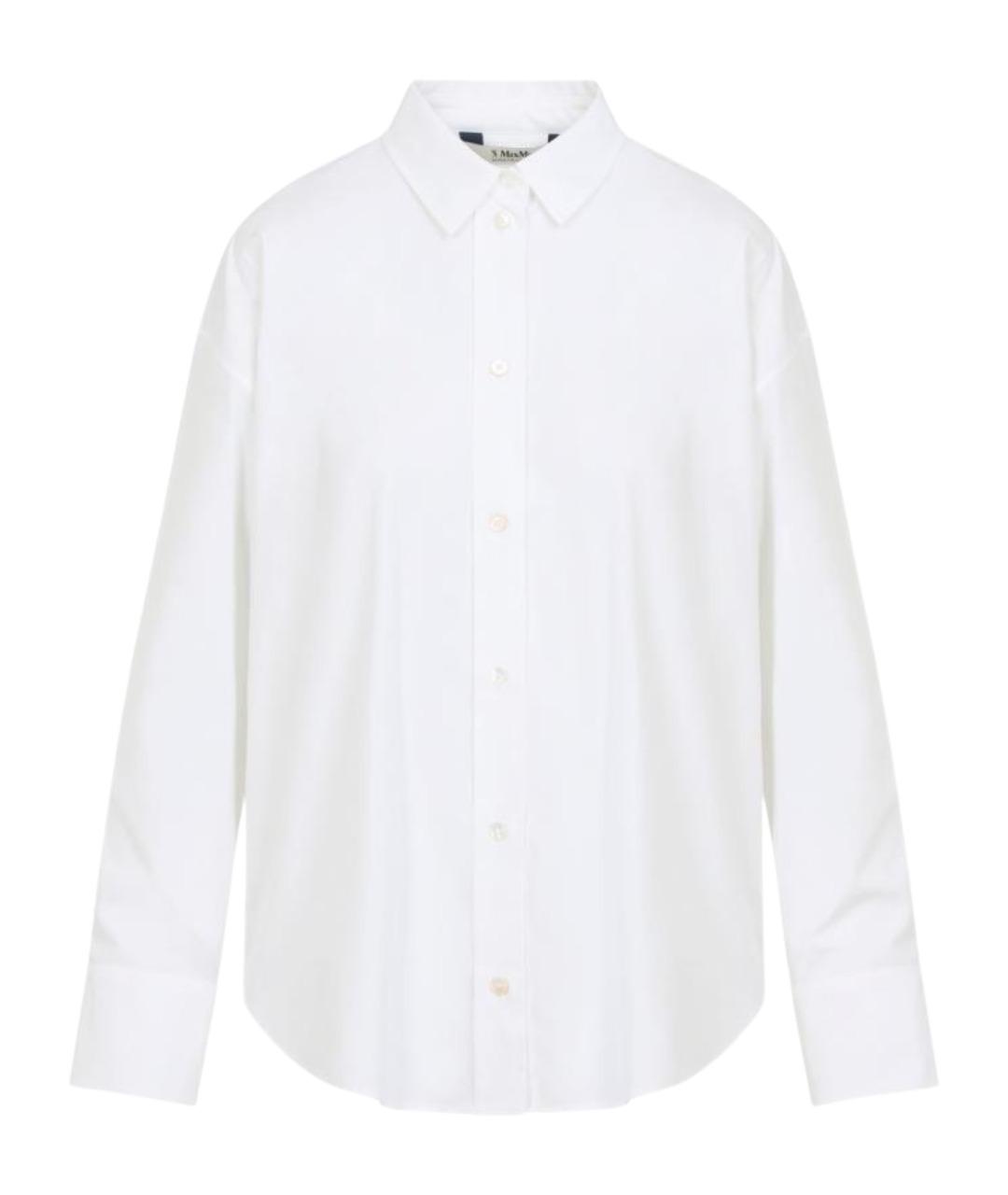 'S MAX MARA Белая хлопковая рубашка, фото 1