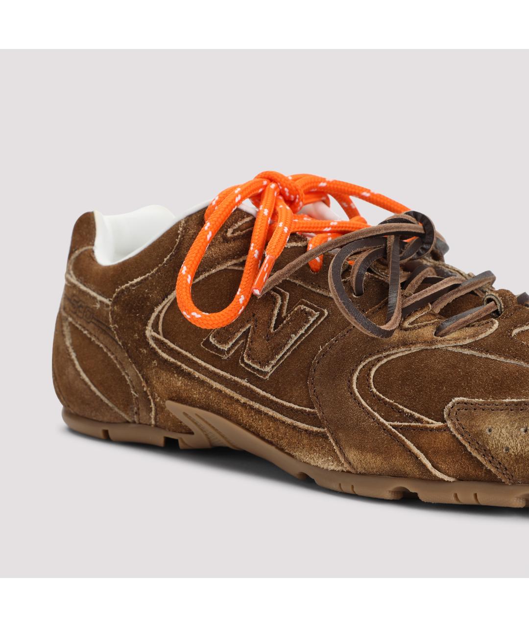 MIU MIU Коричневые замшевые кроссовки, фото 5