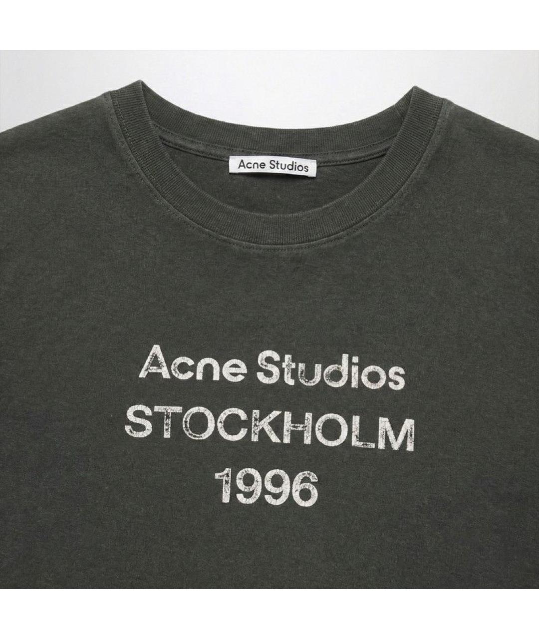 ACNE STUDIOS Черная хлопковая футболка, фото 3