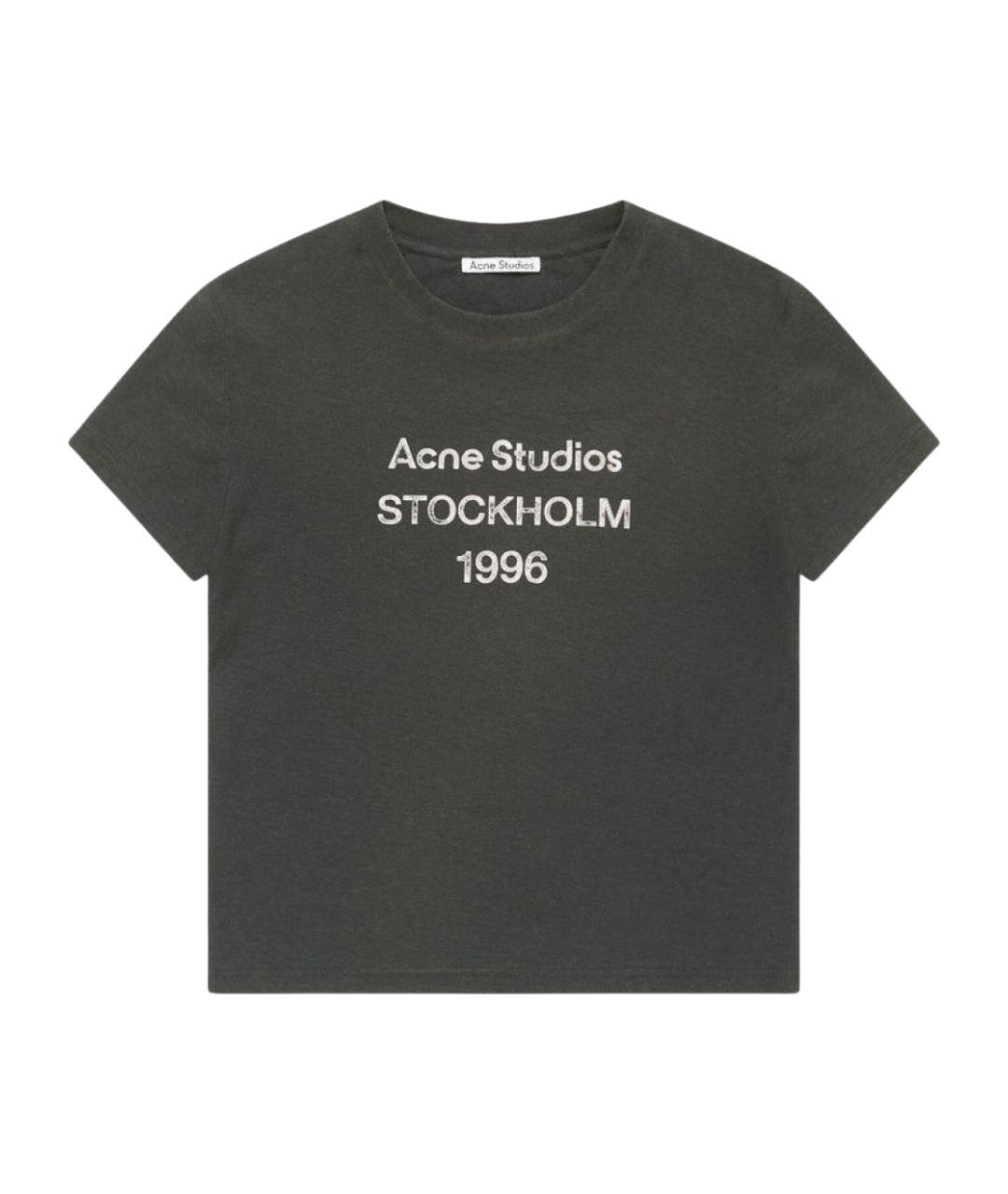 ACNE STUDIOS Черная хлопковая футболка, фото 1