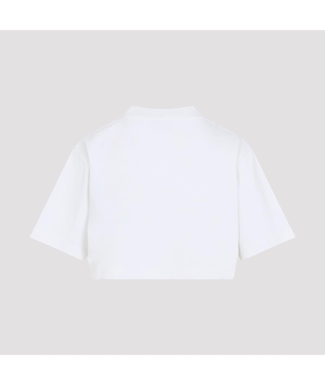 BALENCIAGA Белая хлопковая футболка, фото 2