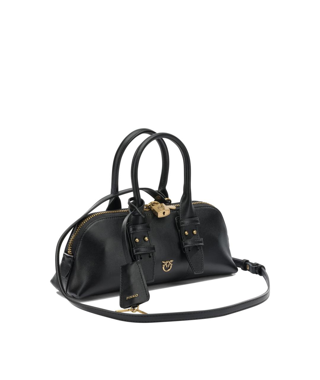 PINKO Черная кожаная сумка через плечо, фото 2
