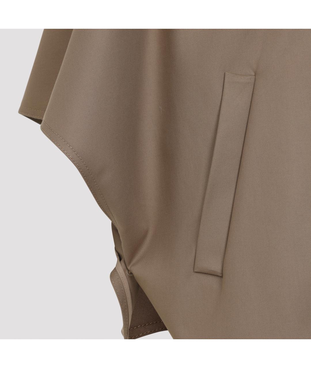 MAX MARA Коричневый хлопковый тренч/плащ, фото 3