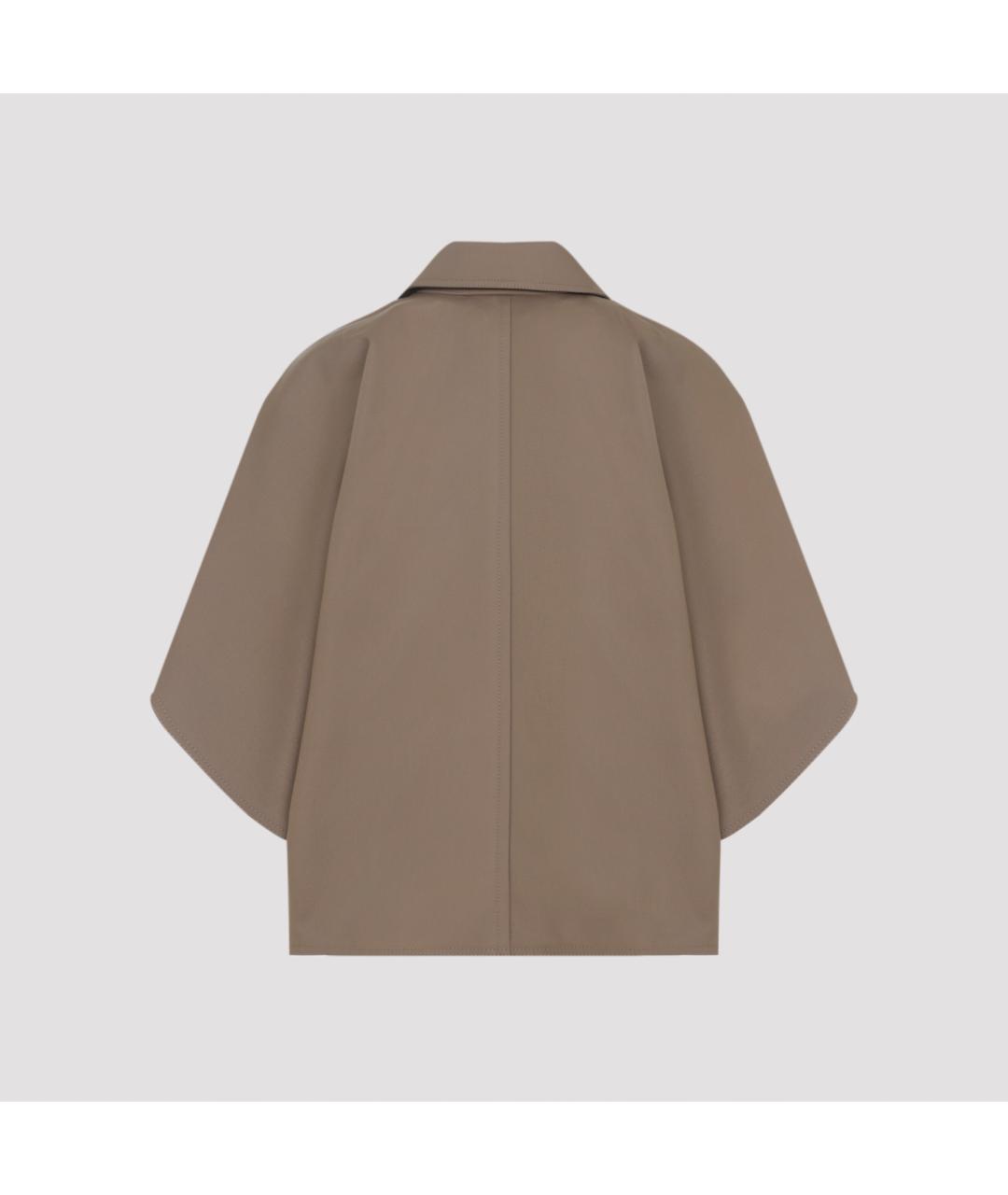 MAX MARA Коричневый хлопковый тренч/плащ, фото 2