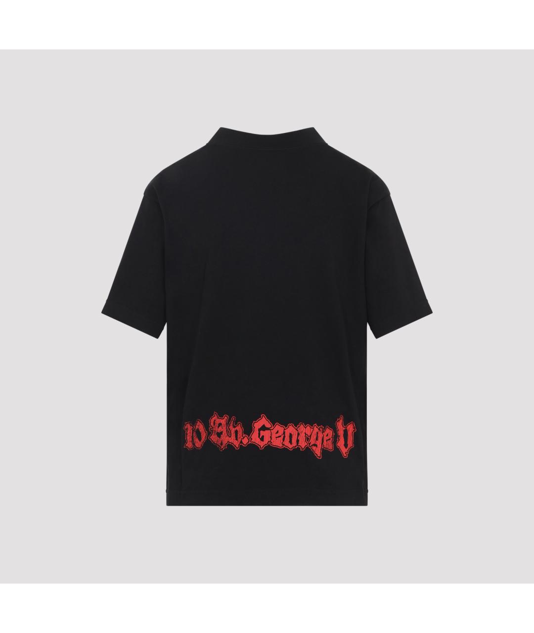 BALENCIAGA Черная хлопковая футболка, фото 2