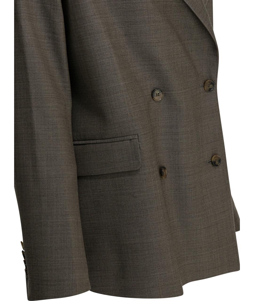 LOULOU STUDIO Коричневый шерстяной жакет/пиджак, фото 4