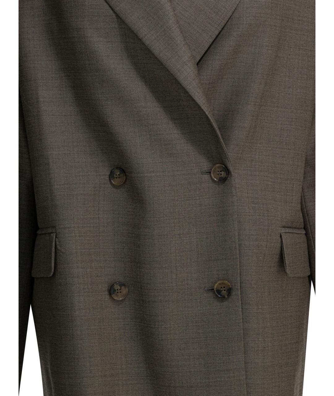 LOULOU STUDIO Коричневый шерстяной жакет/пиджак, фото 3