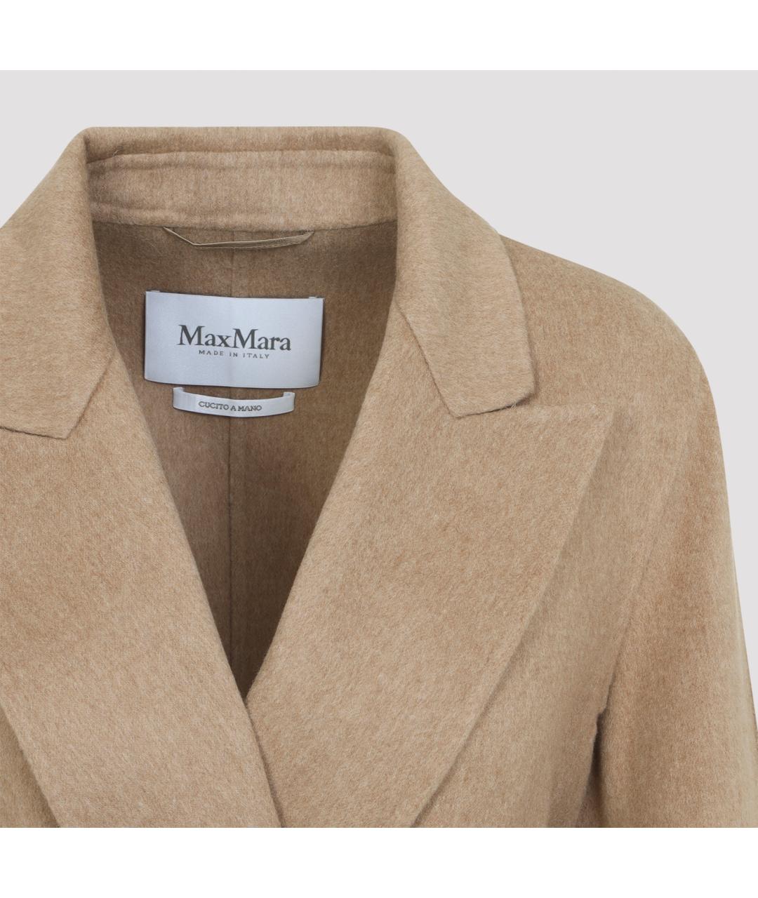 MAX MARA Бежевое шерстяное пальто, фото 4