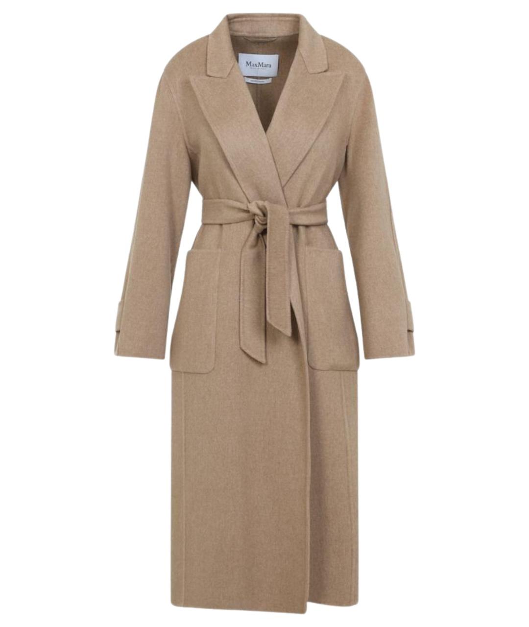 MAX MARA Бежевое шерстяное пальто, фото 1