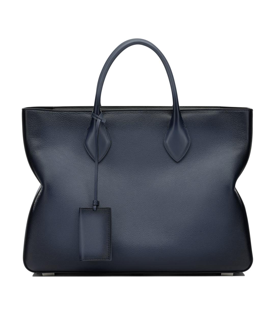 FERRAGAMO Синяя кожаная сумка тоут, фото 1