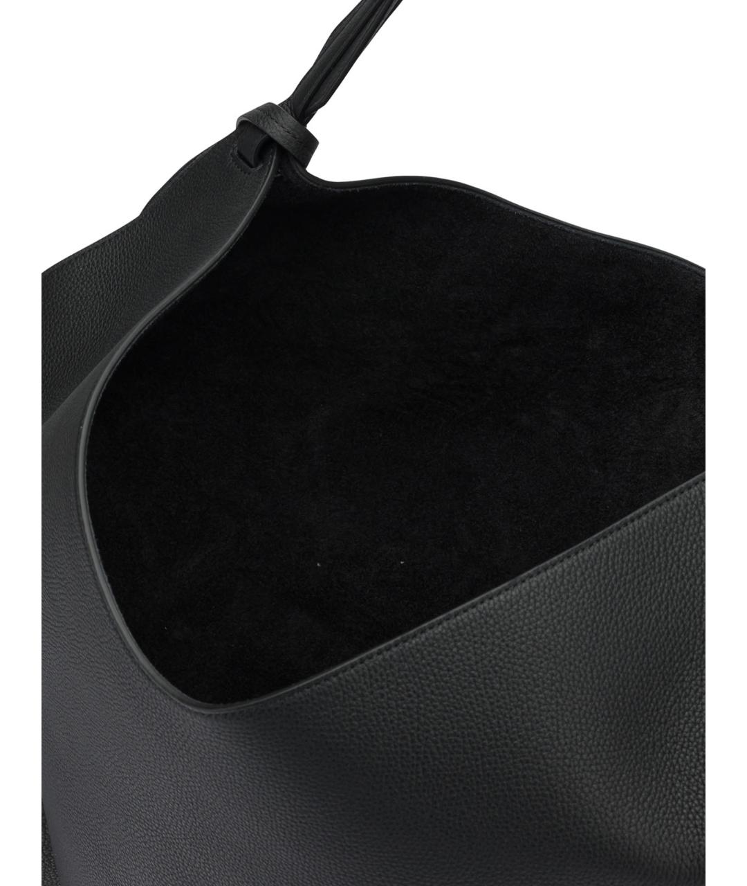 KHAITE Черная кожаная сумка через плечо, фото 5