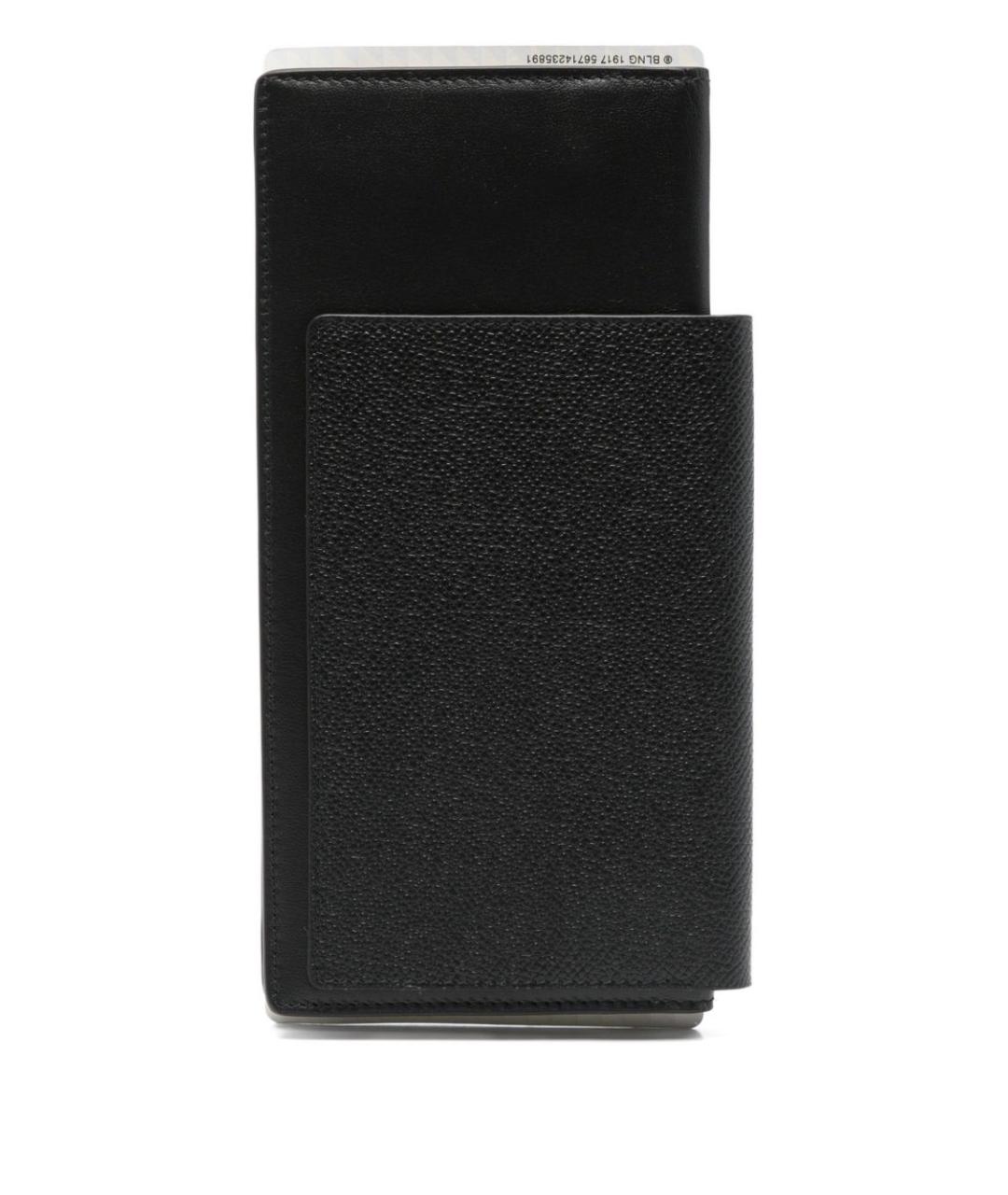 BALENCIAGA Черный кожаный кошелек, фото 2