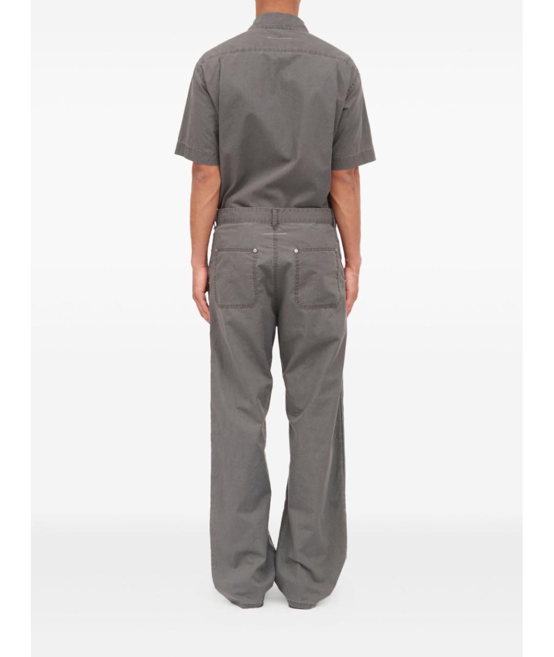 MM6 MAISON MARGIELA Серые хлопковые прямые джинсы, фото 5