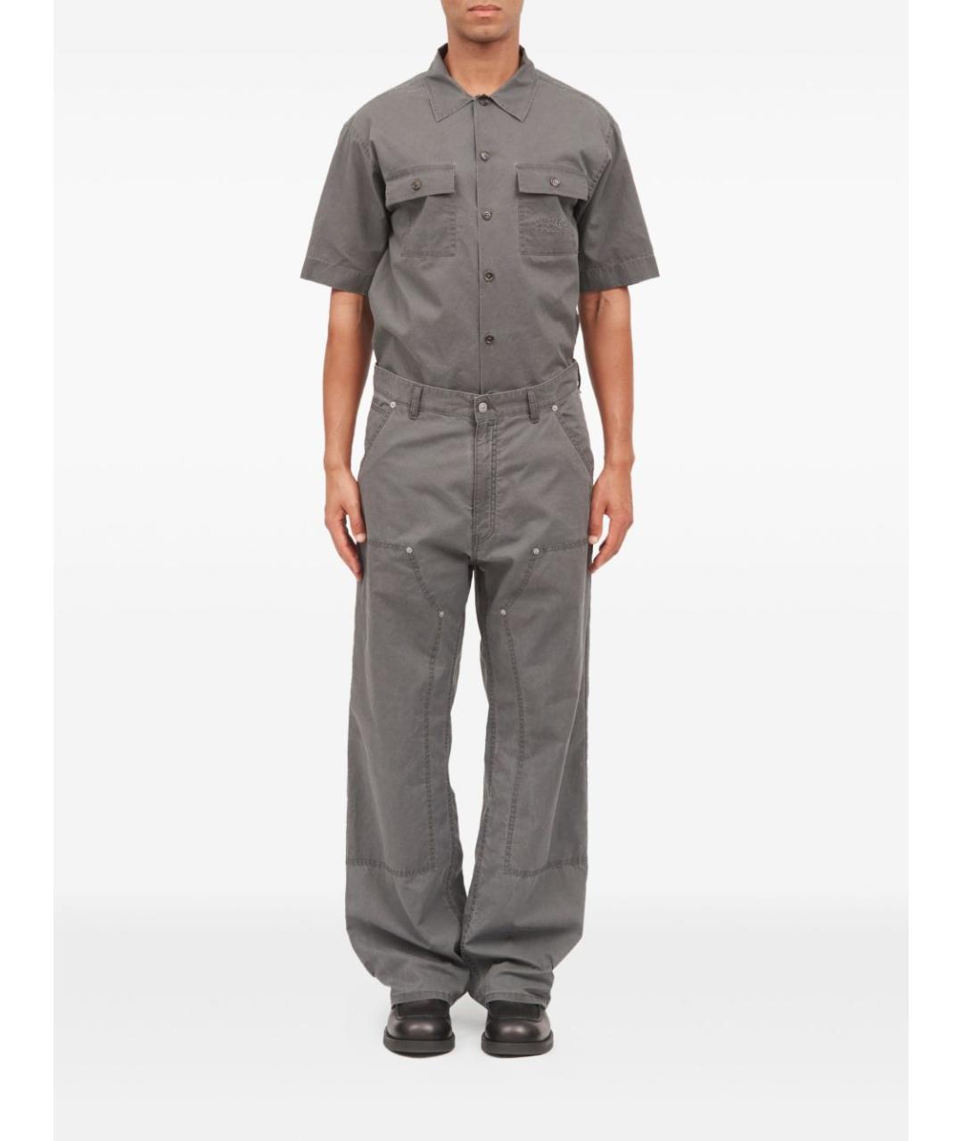 MM6 MAISON MARGIELA Серые хлопковые прямые джинсы, фото 3