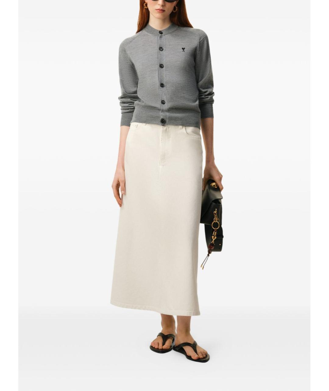 Ami Paris Серый шерстяной кардиган, фото 4