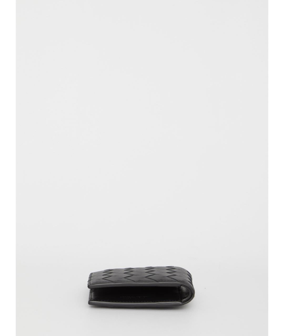 BOTTEGA VENETA Черный кожаный кошелек, фото 3