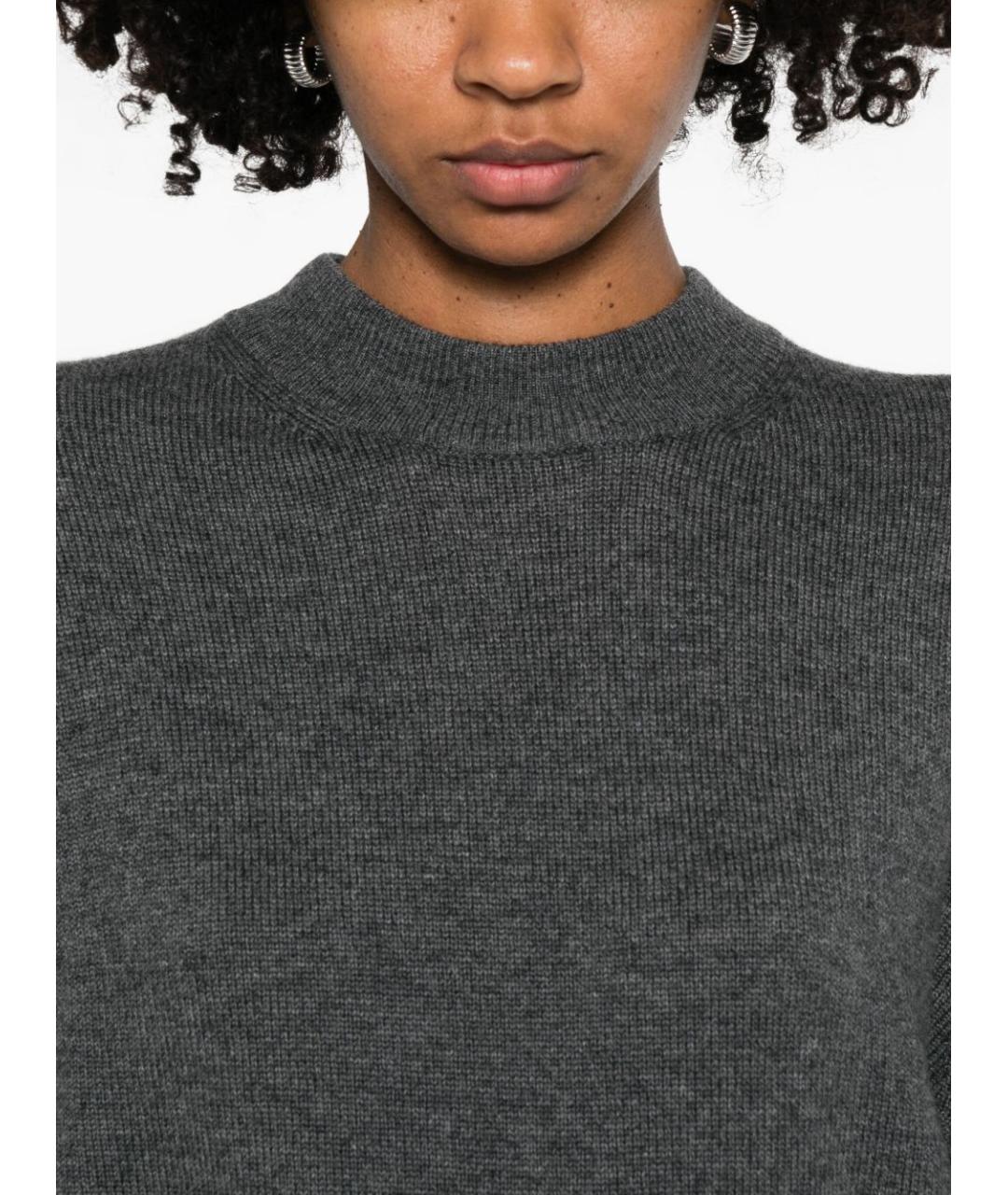 MAX MARA Серый шерстяной джемпер / свитер, фото 4
