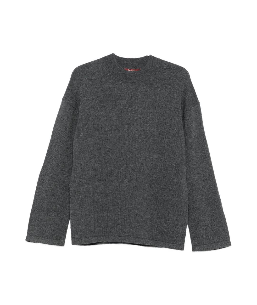 MAX MARA Серый шерстяной джемпер / свитер, фото 1