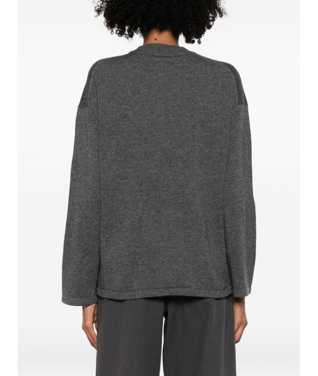 MAX MARA Серый шерстяной джемпер / свитер, фото 2