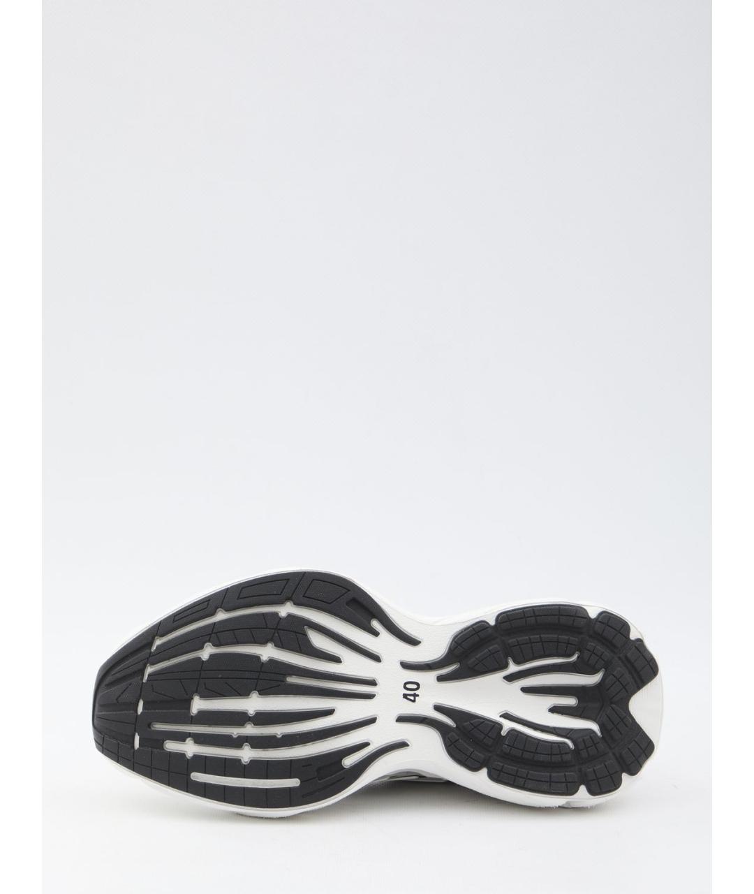 BALENCIAGA Белые текстильные низкие кроссовки / кеды, фото 4