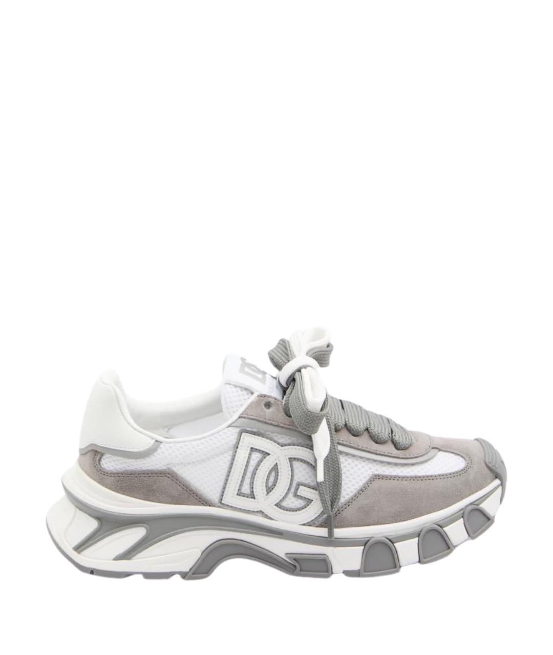 DOLCE&GABBANA Белые кожаные низкие кроссовки / кеды, фото 1