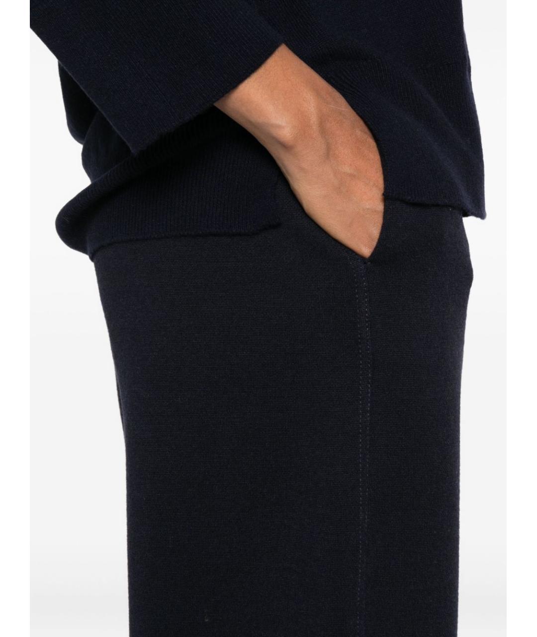 MAX MARA Темно-синие шерстяные прямые брюки, фото 4