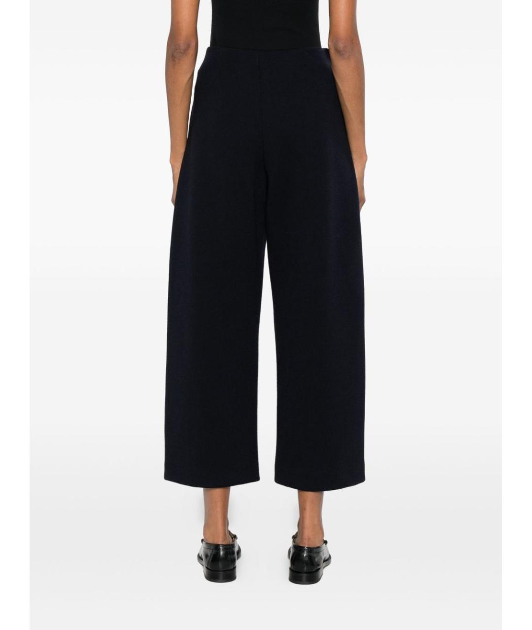 MAX MARA Темно-синие шерстяные прямые брюки, фото 3