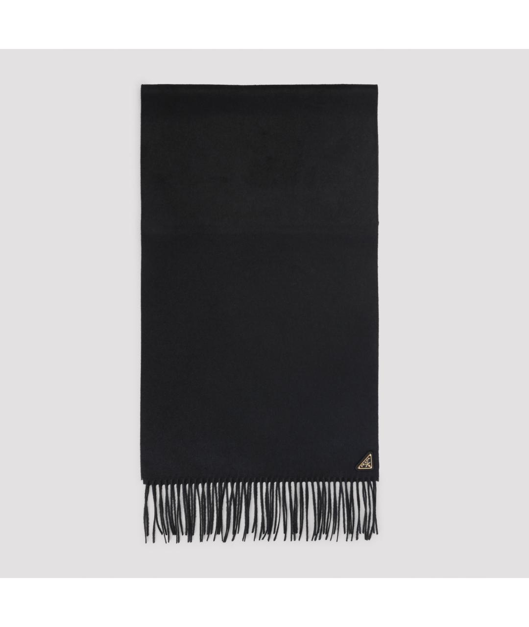 PRADA Черный кашемировый шарф, фото 2