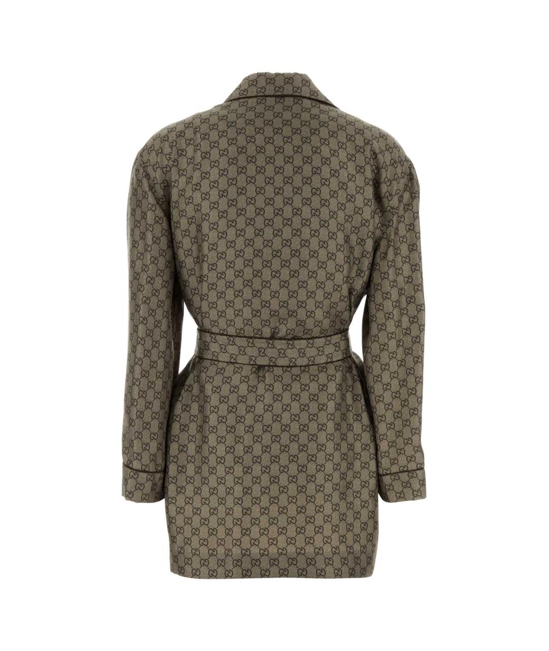 GUCCI Коричневый шелковый жакет/пиджак, фото 2