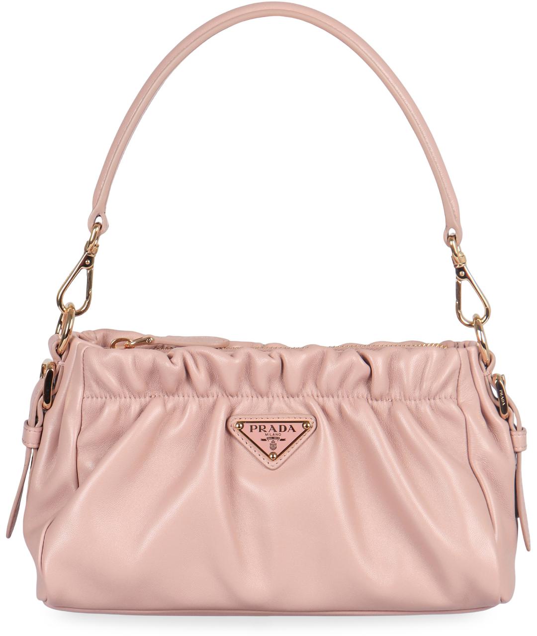 PRADA Розовая кожаная сумка через плечо, фото 2