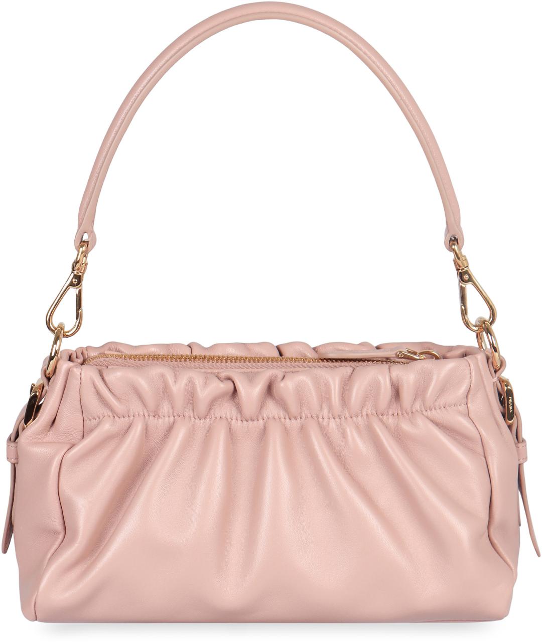 PRADA Розовая кожаная сумка через плечо, фото 4