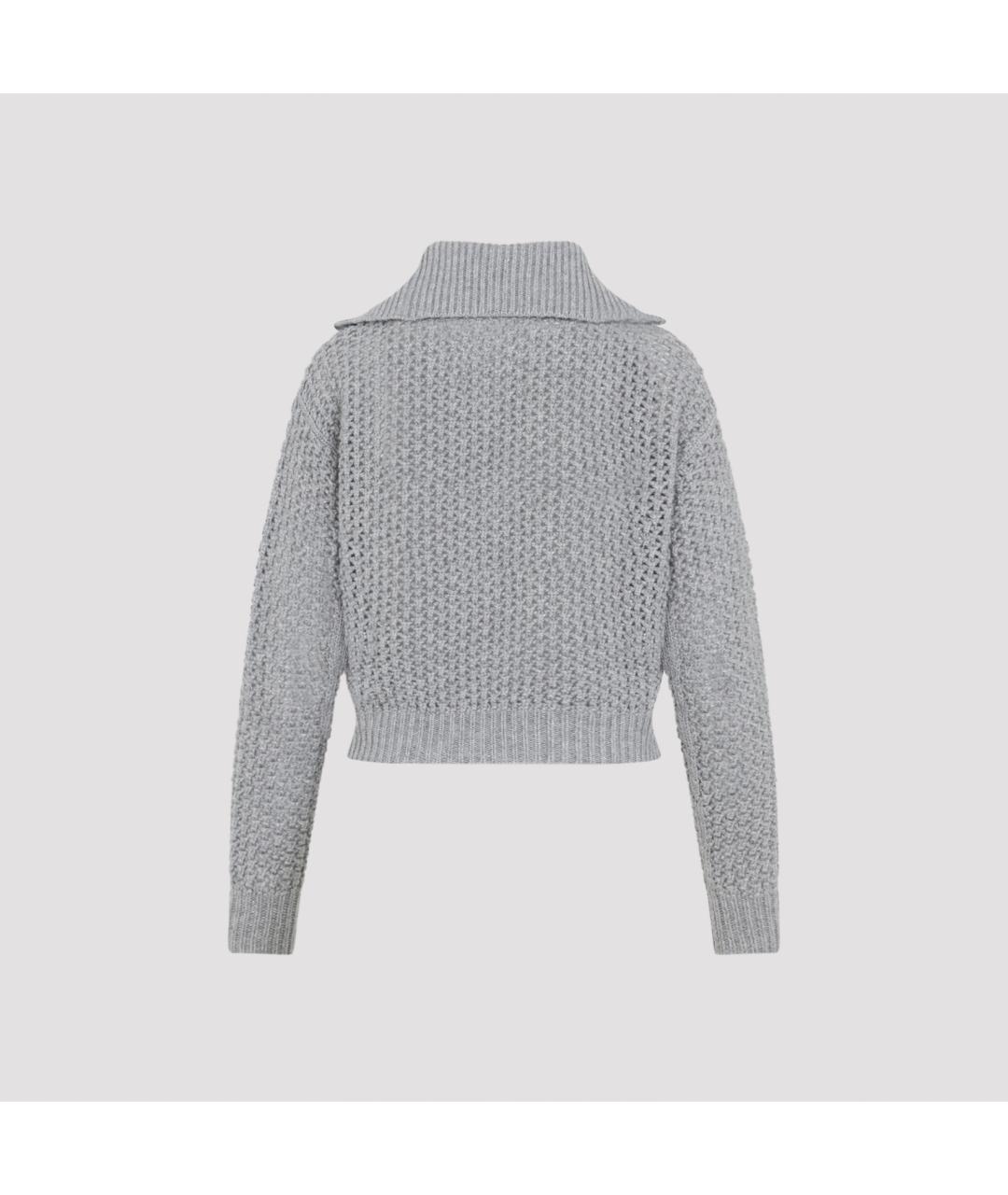 MAX MARA Серый шерстяной джемпер / свитер, фото 2