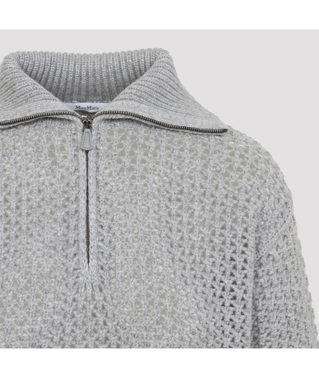 MAX MARA Серый шерстяной джемпер / свитер, фото 3